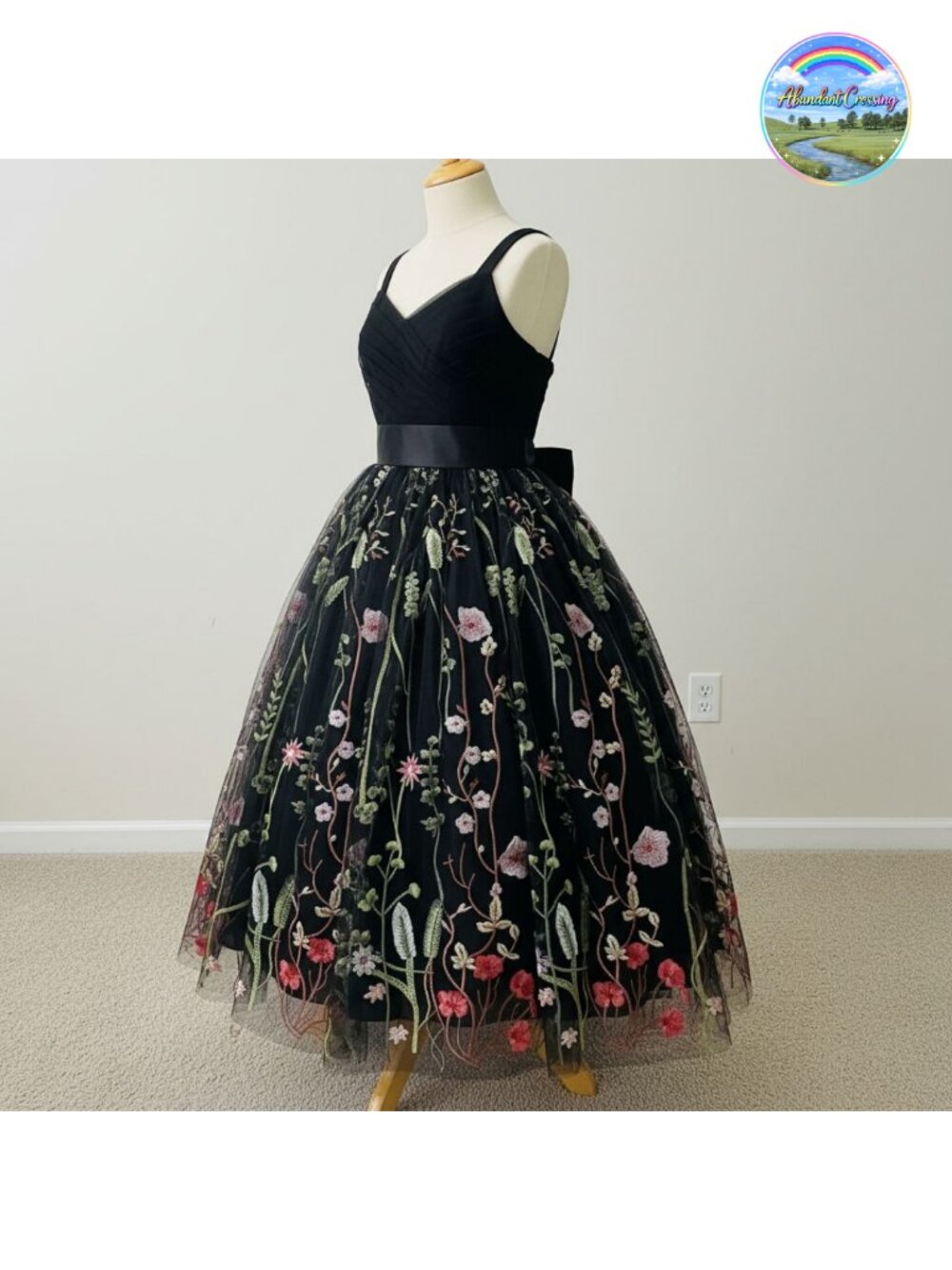 Flower Girl Tulle Ball Gown Sleeveless Long Formal Dress